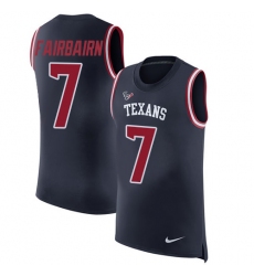 Men's Nike Houston Texans #7 Ka'imi Fairbairn Navy Blue Rush Player Name & Number Tank Top NFL Jersey