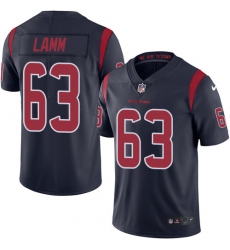 Men's Nike Houston Texans #63 Kendall Lamm Elite Navy Blue Rush Vapor Untouchable NFL Jersey