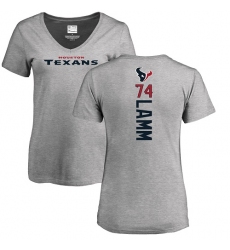 NFL Women's Nike Houston Texans #74 Kendall Lamm Ash Backer T-Shirt