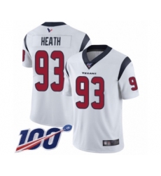 Men's Houston Texans #93 Joel Heath White Vapor Untouchable Limited Player 100th Season Football Jersey