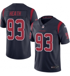 Men's Nike Houston Texans #93 Joel Heath Elite Navy Blue Rush Vapor Untouchable NFL Jersey