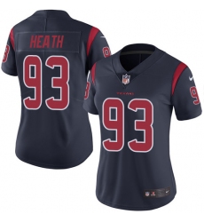 Women's Nike Houston Texans #93 Joel Heath Limited Navy Blue Rush Vapor Untouchable NFL Jersey