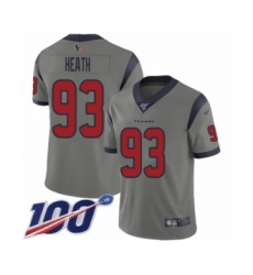 Youth Houston Texans #93 Joel Heath Limited Gray Inverted Legend 100th Season Football Jersey