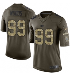 Men's Nike Indianapolis Colts #99 Al Woods Elite Green Salute to Service NFL Jersey