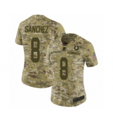 Women's Indianapolis Colts #8 Rigoberto Sanchez Limited Camo 2018 Salute to Service Football Jersey