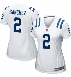 Women's Nike Indianapolis Colts #2 Rigoberto Sanchez Game White NFL Jersey