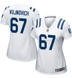 Women's Nike Indianapolis Colts #67 Jeremy Vujnovich Game White NFL Jersey