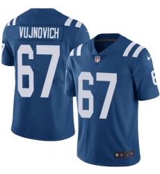 Youth Nike Indianapolis Colts #67 Jeremy Vujnovich Royal Blue Team Color Vapor Untouchable Limited Player NFL Jersey