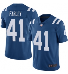 Men's Nike Indianapolis Colts #41 Matthias Farley Royal Blue Team Color Vapor Untouchable Limited Player NFL Jersey