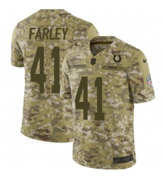 Youth Nike Indianapolis Colts #41 Matthias Farley Limited Camo 2018 Salute to Service NFL Jersey