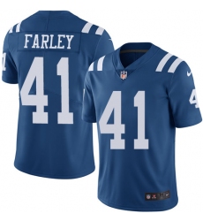 Youth Nike Indianapolis Colts #41 Matthias Farley Limited Royal Blue Rush Vapor Untouchable NFL Jersey