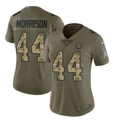 Women's Nike Indianapolis Colts #44 Antonio Morrison Limited Olive/Camo 2017 Salute to Service NFL Jersey