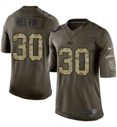 Men's Nike Indianapolis Colts #30 Rashaan Melvin Elite Green Salute to Service NFL Jersey