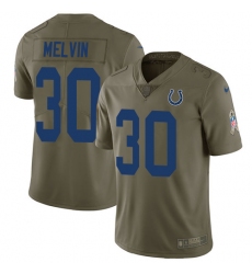 Youth Nike Indianapolis Colts #30 Rashaan Melvin Limited Olive 2017 Salute to Service NFL Jersey