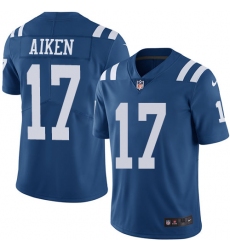 Men's Nike Indianapolis Colts #17 Kamar Aiken Elite Royal Blue Rush Vapor Untouchable NFL Jersey