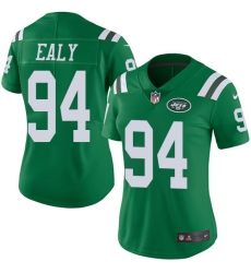 Women's Nike New York Jets #94 Kony Ealy Limited Green Rush Vapor Untouchable NFL Jersey