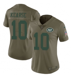 Women's Nike New York Jets #10 Jermaine Kearse Limited Olive 2017 Salute to Service NFL Jersey