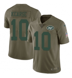 Youth Nike New York Jets #10 Jermaine Kearse Limited Olive 2017 Salute to Service NFL Jersey