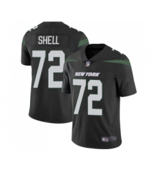 Men's New York Jets #72 Brandon Shell Black Alternate Vapor Untouchable Limited Player Football Jersey