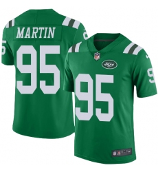 Men's Nike New York Jets #95 Josh Martin Limited Green Rush Vapor Untouchable NFL Jersey