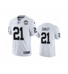 Women's Oakland Raiders #21 Gareon Conley White 60th Anniversary Vapor Untouchable Limited Player 100th Season Football Jersey