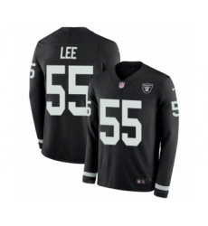 Youth Nike Oakland Raiders #55 Marquel Lee Limited Black Therma Long Sleeve NFL Jersey