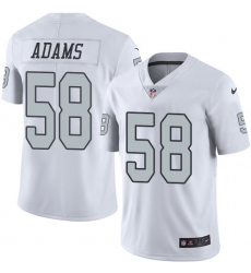 Men's Nike Oakland Raiders #58 Tyrell Adams Limited White Rush Vapor Untouchable NFL Jersey