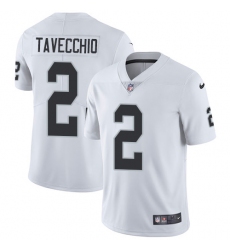 Men's Nike Oakland Raiders #2 Giorgio Tavecchio White Vapor Untouchable Limited Player NFL Jersey