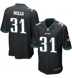 Men's Nike Philadelphia Eagles #31 Jalen Mills Game Black Alternate NFL Jersey