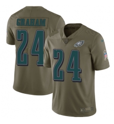 Men's Nike Philadelphia Eagles #24 Corey Graham Limited Olive 2017 Salute to Service NFL Jersey