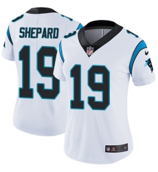 Women's Nike Carolina Panthers #19 Russell Shepard White Vapor Untouchable Limited Player NFL Jersey