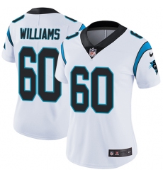 Women's Nike Carolina Panthers #60 Daryl Williams White Vapor Untouchable Limited Player NFL Jersey