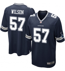 Men's Nike Dallas Cowboys #57 Damien Wilson Game Navy Blue Team Color NFL Jersey