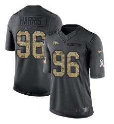 Youth Nike Denver Broncos #96 Shelby Harris Limited Black 2016 Salute to Service NFL Jersey