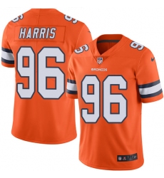 Youth Nike Denver Broncos #96 Shelby Harris Limited Orange Rush Vapor Untouchable NFL Jersey