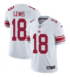 Men's Nike New York Giants #18 Roger Lewis White Vapor Untouchable Limited Player NFL Jersey