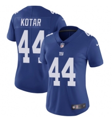 Women's Nike New York Giants #44 Doug Kotar Royal Blue Team Color Vapor Untouchable Elite Player NFL Jersey