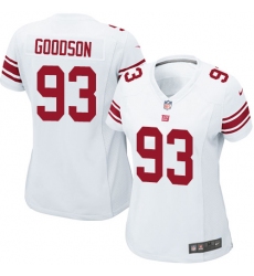 Women's Nike New York Giants #93 B.J. Goodson Game White NFL Jersey