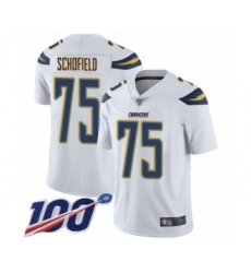 Men's Los Angeles Chargers #75 Michael Schofield White Vapor Untouchable Limited Player 100th Season Football Jersey
