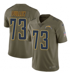 Men's Nike Los Angeles Chargers #73 Spencer Pulley Limited Olive 2017 Salute to Service NFL Jersey
