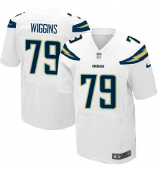 Men's Nike Los Angeles Chargers #79 Kenny Wiggins Elite White NFL Jersey