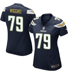 Women's Nike Los Angeles Chargers #79 Kenny Wiggins Game Navy Blue Team Color NFL Jersey