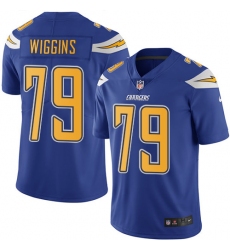 Youth Nike Los Angeles Chargers #79 Kenny Wiggins Limited Electric Blue Rush Vapor Untouchable NFL Jersey
