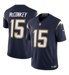 Men's Los Angeles Chargers #15 Ladd McConkey Navy 2025 F.U.S.E. Alternate Vapor Limited Football Stitched Jersey