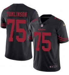 Men's Nike San Francisco 49ers #75 Laken Tomlinson Limited Black Rush Vapor Untouchable NFL Jersey