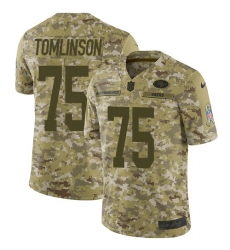 Men's Nike San Francisco 49ers #75 Laken Tomlinson Limited Camo 2018 Salute to Service NFL Jersey