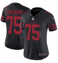 Women's Nike San Francisco 49ers #75 Laken Tomlinson Black Vapor Untouchable Limited Player NFL Jersey