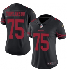 Women's Nike San Francisco 49ers #75 Laken Tomlinson Limited Black Rush Vapor Untouchable NFL Jersey