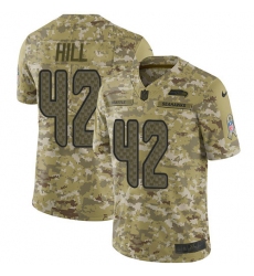 Youth Nike Seattle Seahawks #42 Delano Hill Limited Camo 2018 Salute to Service NFL Jersey