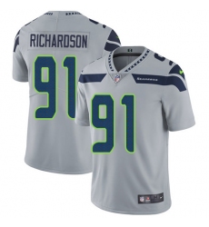 Men's Nike Seattle Seahawks #91 Sheldon Richardson Grey Alternate Vapor Untouchable Limited Player NFL Jersey